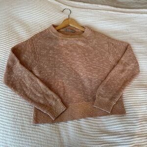 Everlane patterned mesh cotton/linen sweater size XS